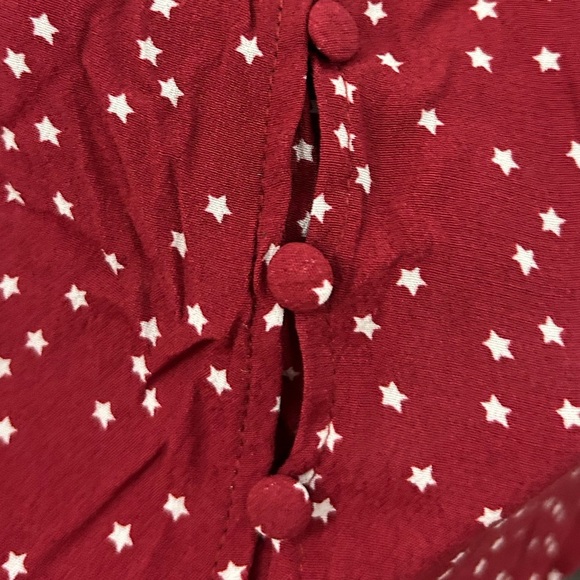 Red Tank Top with White Stars, Adjustable Straps, Sz S - Picture 4 of 6